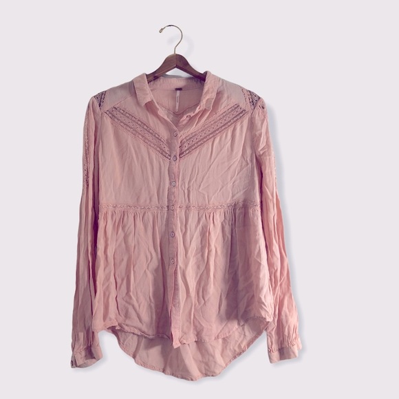 Free People Wild Wing Button Blouse - Picture 2 of 3